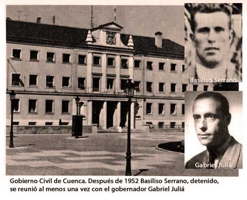 Gobierno Civil de Cuenca; retratos de Basiliso Serrano y del gobernador Gabriel Juliá